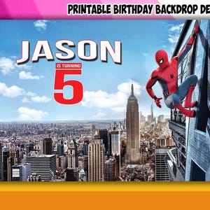 Superhero Theme Birthday Backdrop Design - DIGITAL FILE ONLY!