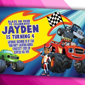 Super Cars Theme Birthday Invitation Design - DIGITAL FILE ONLY!