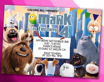Animal Theme Birthday Invitation Design - DIGITAL FILE ONLY!