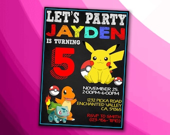 Little Monster Theme Birthday Invitation Design - DIGITAL FILE ONLY!