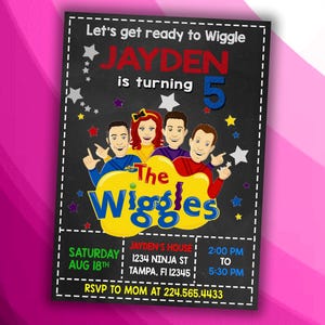 Wiggle Theme Birthday Invitation Design - DIGITAL FILE ONLY!