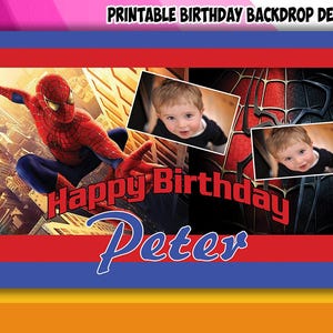 Superhero Theme Birthday Backdrop Design - DIGITAL FILE ONLY!