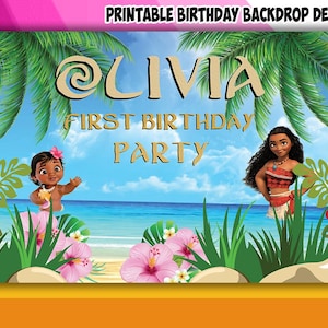 Ocean Theme Birthday Backdrop Design - DIGITAL FILE ONLY!