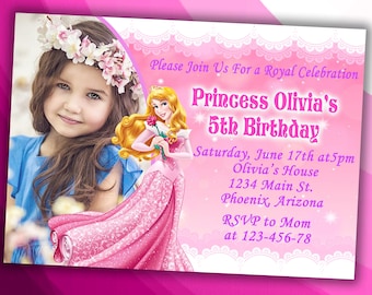 Princess Theme Birthday Invitation Design - DIGITAL FILE ONLY!