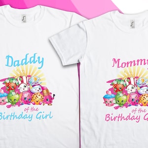 Shopkins Theme for Mommy and Daddy Birthday Shirt Design  - Family Set Shirt Designs - Instant Download - DIGITAL FILE ONLY!