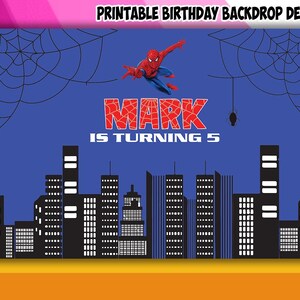 Superhero Theme Birthday Backdrop Design - DIGITAL FILE ONLY!