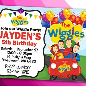 Wiggle Theme Birthday Invitation Design - DIGITAL FILE ONLY!