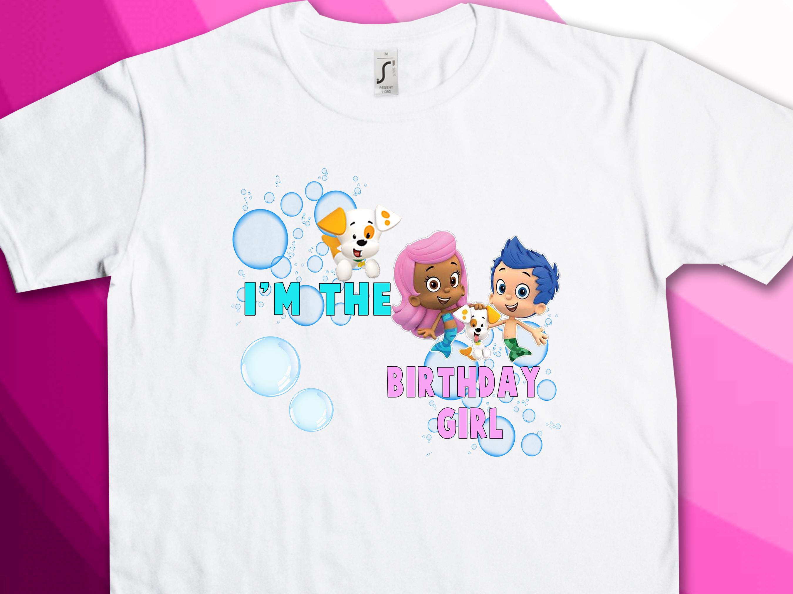 Design per maglietta di compleanno Guppy - Design per set di famiglia - Download immediato - SOLO FILE DIGITALE!