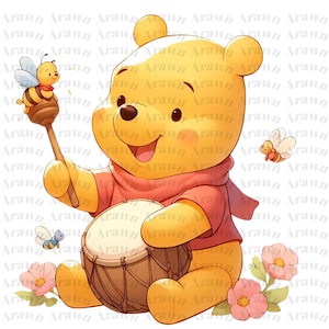 Pooh Bear PNG, Family Png, Vacation Heat PNG, Kids T-Shirt Design