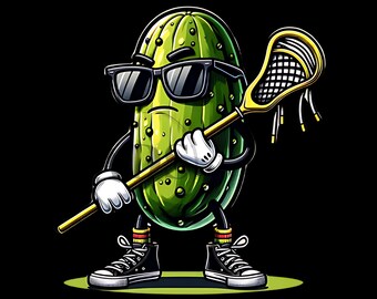 Funny Pickle Lacrosse PNG, Trendy T-Shirt Design (Digital Download)
