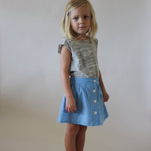 Boardwalk Skirt / PDF sewing pattern / Children's sizes 2T to 6 years / Instant digital download / Beginner / Easy / Button front