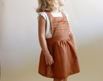 Schoolhouse Pinafore / PDF sewing pattern / sizes toddler 12m to 10/12 / Instant download