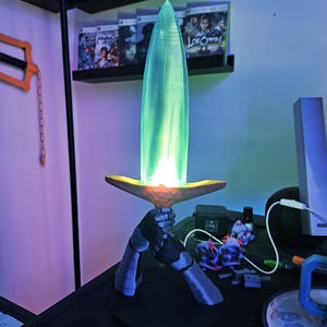 Elden Ring and Dark Souls - inspired: Moonlight Greatsword desk lamp