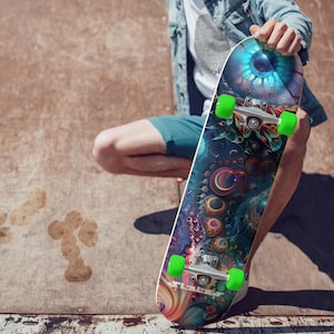 Surreal Skateboard Deck: Slates Original Design, Maple Wood