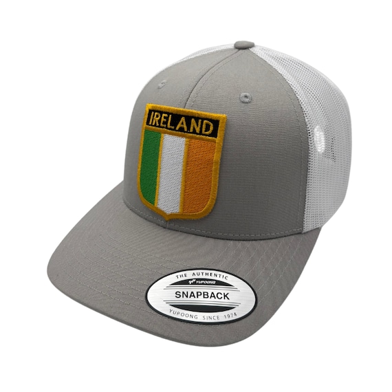 Ireland Bicolor Snapback Hat – Embroidered Trucker Cap – Irish