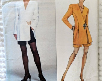 Vogue Sewing Pattern #2700 Vintage Donna Karan New York Ladies Shorts Jacket Sz 12-14-16 Bust 34-36-38 FF Uncut