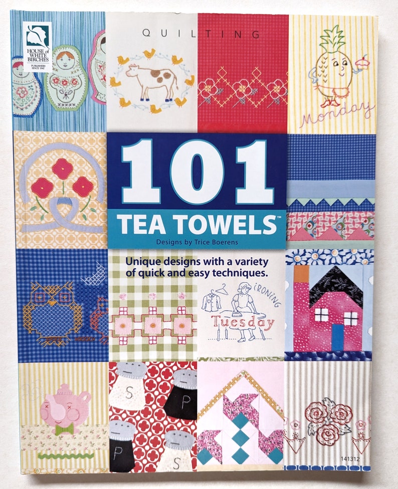 101 Tea Towels Book Craft Supply Embroidery Sewing image 1