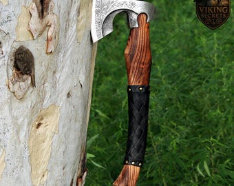 Hand-Forged Viking Axe: Rustic Norse Decor, Medieval Display
