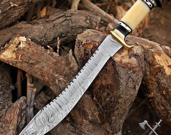 Damascus Steel Viking Knifw For Christmas Gift, Custom Hand Forged Outdoor Knifw For Anniversary Gift, Steel Folding Survival Tool, Knifw