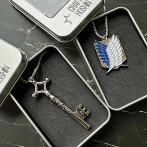 Attack on Titan Wings of Freedom-halsband, AOT Scout Regiment-hänge, anime-smycken, present till Eren-fan