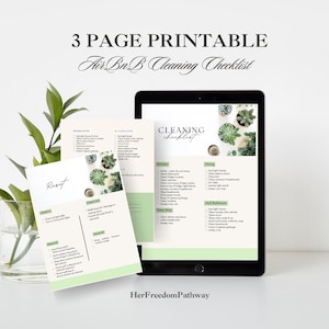 Airbnb Cleaning Checklist Template, Editable Canva Cleaning Schedule, Vacation Rental Housekeeping List, Short Term Rental Cleaning Guide