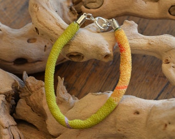 chirimen cord bracelet green