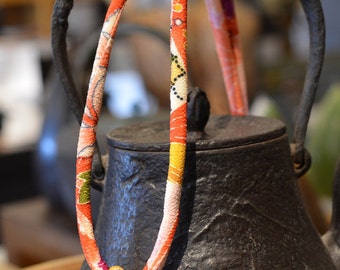 chirimen cord necklace purple