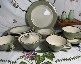 Taylor, Smith & Taylor -Classic Heritage Celadon Green Dinning Set
