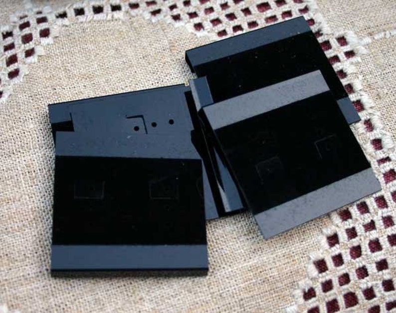 100pcs Velour Earring Card Black Large 2x2 Inches With 3 Holes