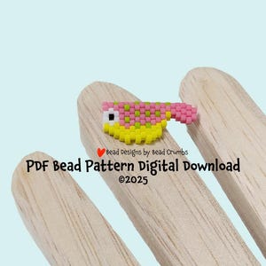Brick Stitch Beading Spotted Fish 3D Charm Diagram, PDF Pattern Digital Download