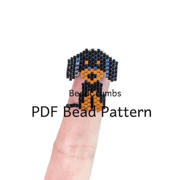 Dachshund Dog Brick Stitch Bead Pattern, Seed Bead Jewelry Charm, PDF Digital Download P2179724