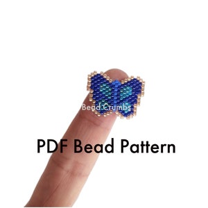 Koa Butterfly Brick Stitch Bead Pattern, Miyuki Earring Charms, PDF Digital Download P2180578 image 1