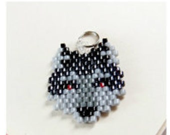 Seed Bead Wolf Pattern, Brick Stitch Bead Weaving | DIGITAL FILE