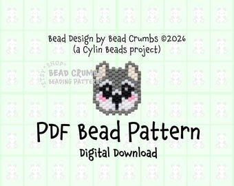 Dog Brick Stitch Beading Pattern, Earrings Pendant "Georgie" (Digital Download)