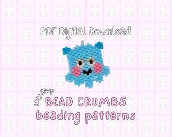 Dumbo Octopus Brick Stitch Bead Pattern Digital Download | a Miyuki Delica beading project