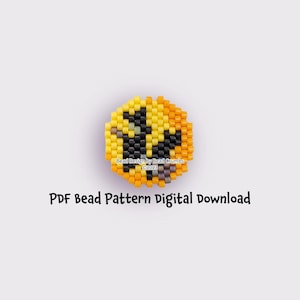 Patrón de cuentas de punto de ladrillo de bruja de Halloween, descarga digital en PDF