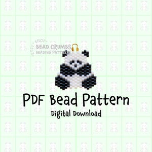 Brick Stitch Onigiri Panda Beading Pattern, DIY Craft (PDF Digital Download)