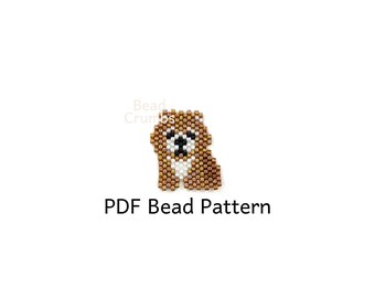 Chow Chow Dog Bead Pattern, Miyuki Brick Stitch Beading Charm, PDF Digital Download - P2170716