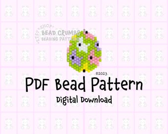 Bunny Easter Egg Brick Stitch Beading Pattern, Digital Download Craft Supply