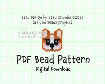 Dog Brick Stitch Beading Pattern, Earrings Pendant "Pumpkin" (Digital Download)