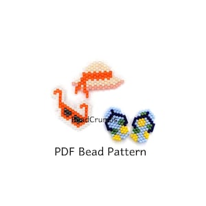 Hat Sunglasses Flip Flops Bead Pattern, Summer Set Charms, Miyuki Brick Stitch Diagram, PDF Digital Download P2177591