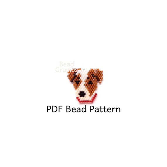 Jack Russell Terrier Dog Brick Stitch Bead Pattern, PDF Digital Download 