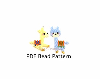 Llama Brick Stitch Bead Pattern, PDF Digital Download
