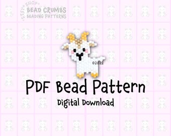 Goat Brick Stitch Digital Beading Pattern