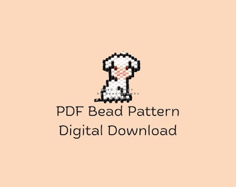 Pig Charm Beading Pattern, Brick Stitch PDF, Instant Download