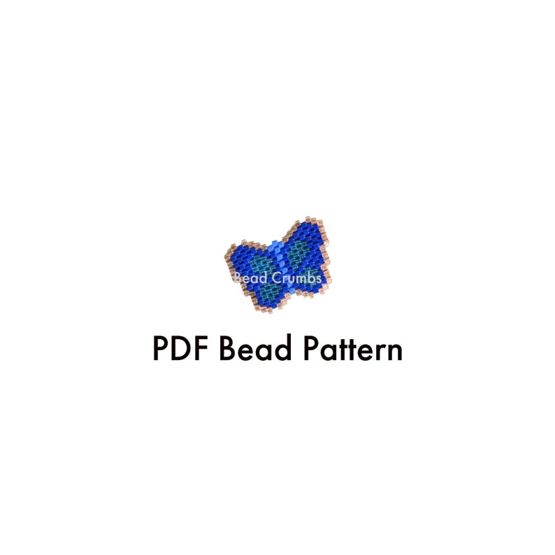 Koa Butterfly Brick Stitch Bead Pattern, Miyuki Earring Charms, PDF Digital Download P2180578 image 2