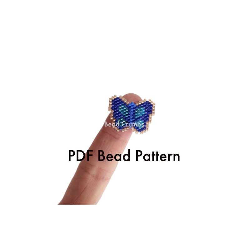 Koa Butterfly Brick Stitch Bead Pattern, Miyuki Earring Charms, PDF Digital Download P2180578 image 1