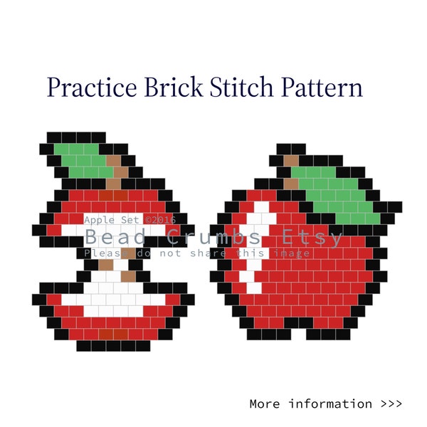 Brick Stitch Apple Bead Pattern