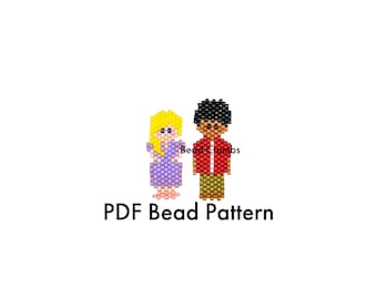 Man and Woman Adult Family Set Bead Pattern, Miyuki Earring Charms, PDF Digital Download P2179463