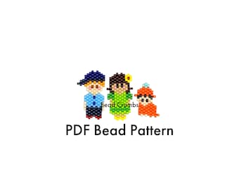 Children Family Set Bead Pattern, Boy Girl Baby Miyuki Earring Charms, PDF Digital Download P2179463